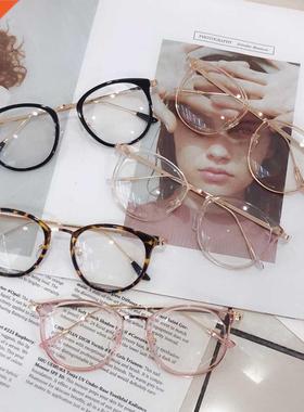 1pcs Retro Anti Blue Ray Computer Glasses Women Round Eye Gl