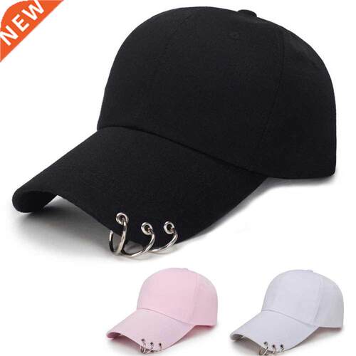 Women Men Hip Hop Kpop Snapback Baseball Cap Solid Color Wit