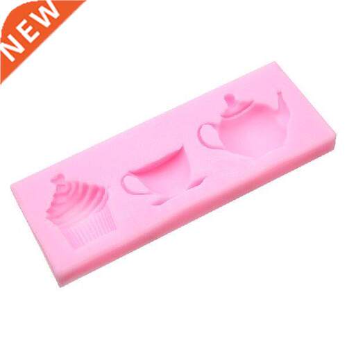 Mayitr 1pc D Funny Silicone Fondant Mold Teapot Cup