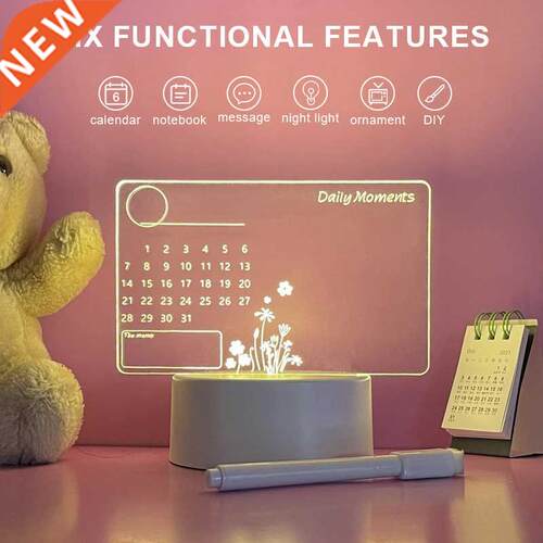 Creative Led Note Board Night Light USB Message Board With P