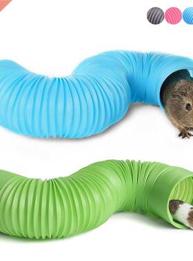 Small Pet Funny Tunnel Plastic Collapsible Telescopic Channe