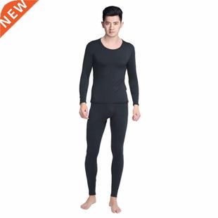 Men Autumn Winter Pajama Set Polyester Fabric Breathability