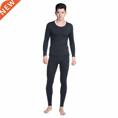 Men Autumn Winter Pajama Set Polyester Fabric Breathability