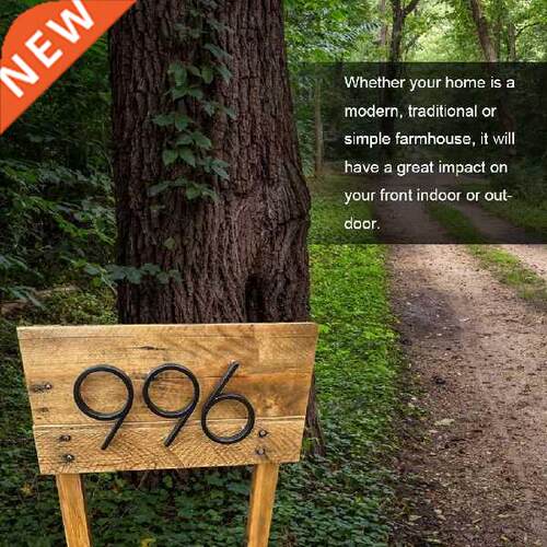 10 Pieces/Set House Number 0-9 Zinc Alloy Coated Surface