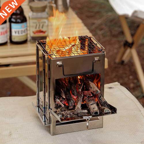 Mini BBQ Grill Folding Barbeque Stove Outdoor Stainless