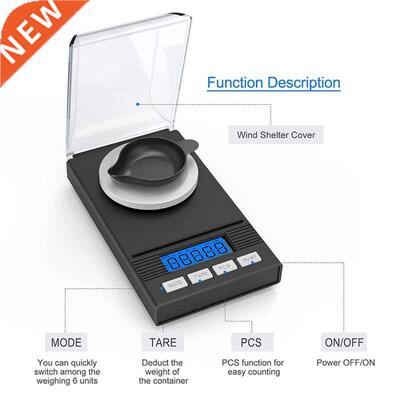 Precision Scale 0.001G x 50G, Weight Milligrams Scale, Kitch