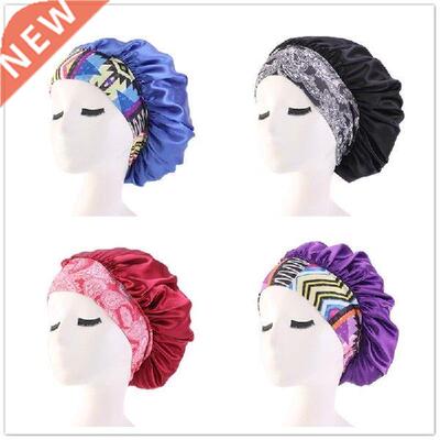 New Fshion Women Satin Night Sleep Cap Hair Bonnet Hat Silk