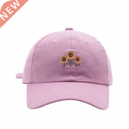 Embroideried Sunflowers Adjustable Baseball Caps Harajuku Fa