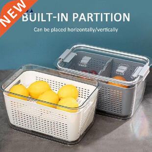 Refrigerator Storage Box With Lid Home Fridge Fresh Basket