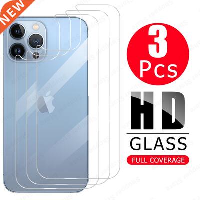 3Pcs Tempered Back Glass For iPhone 13 Pro Max Mini Protecti