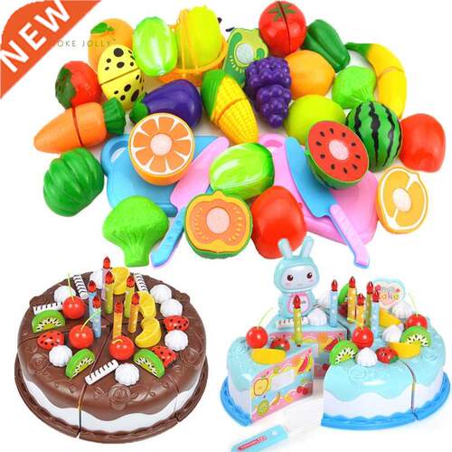 Pretend Play Set Plastic Food Toy  Cake Toy Cutting Fruit
