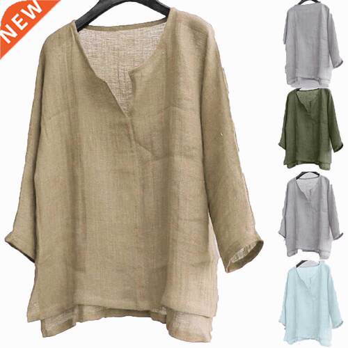 8 Colors Vintage Cotton Linen irt Men Casual Long Sleeve O