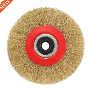 HLZS-Wre Brush Wheel for Bench Grnder Polsh + Reducers Ad