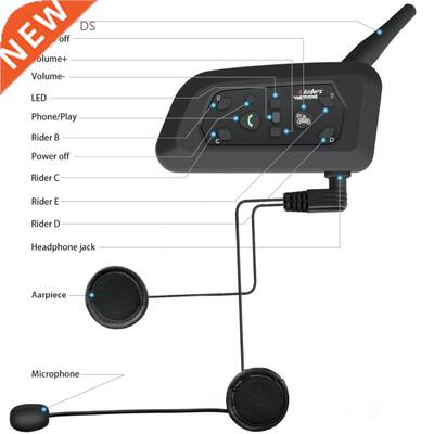 Vnetphone 2PCS 1200M Motorcycle Bluetooth Helmet Intercom f