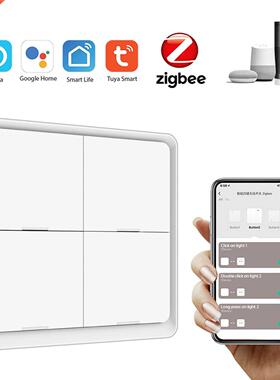 Tuya ZigBee Wireless Smarts Scene Switch 4 Gang Scenario Swi