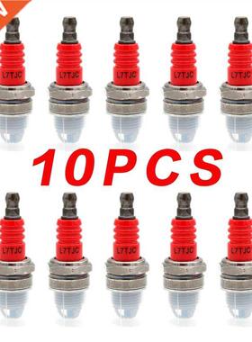 10 Pieces L7TJC Spark Plug for Gasoline Chainsaw and Brush C