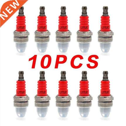 10 Pieces L7TJC Spark Plug for Gasoline Chainsaw and Brush C