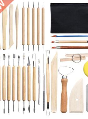 32 Pcs/set DIY Clay Sculpture Pottery Tools Drill Cving Po
