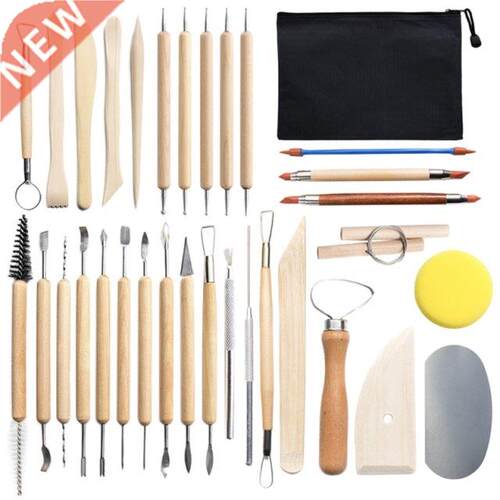 32 Pcs/set DIY Clay Sculpture Pottery Tools Drill Cving Po