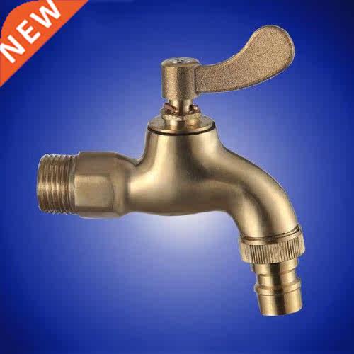 4'/6' Brass Wall-mounted Single Cold Faucet Copper Color
