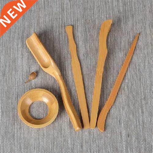 5pcs/set Kung Fu Tea Sets Bamboo Handmade Clip Strainer Tea