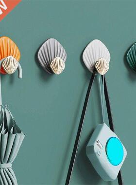 4pcs Creative Shell Shape Wall Hanging Hook Punchfree