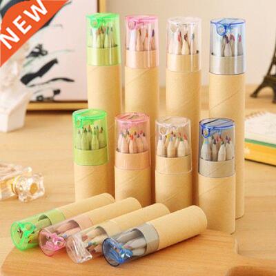 12 Color/set Wooden Colored Pencil With Pencil Sharpener