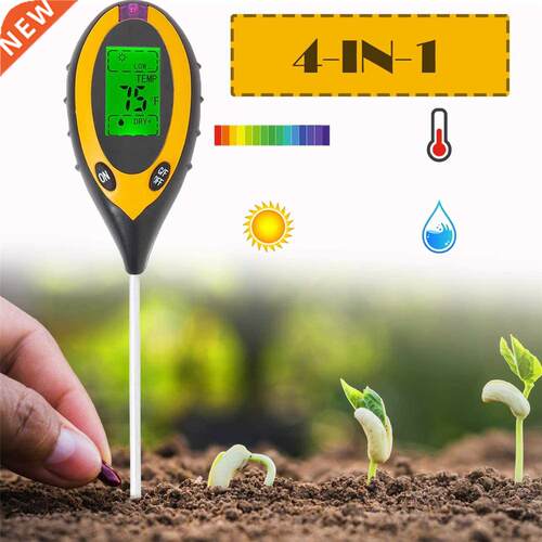 Soil pH Tester, /4 in 1 PH Light Moisture Acidity Tester So