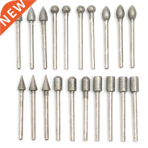 20Pcs/Set 3MM Emery Grinding Head Cone-shape Electric Grindi