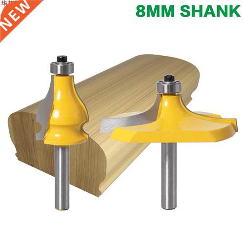 2pcs 8MM Shank Armrest Mill Handrail Router Bits Set Wavy Fl