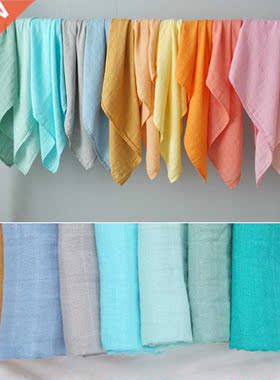 60*60cm 70%Bamboo 30%Cotton Baby Blanket Muslin Swaddle Blan