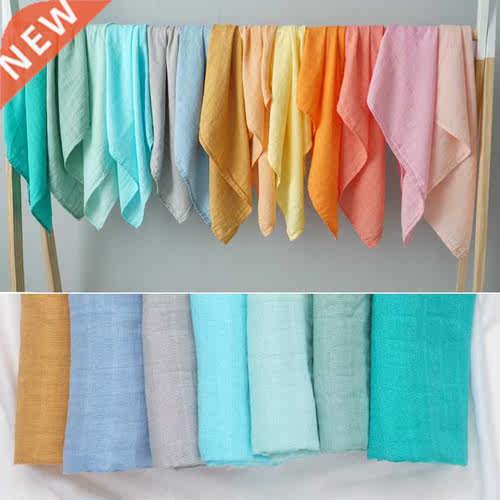 60*60cm 70%Bamboo 30%Cotton Baby Blanket Muslin Swaddle Blan