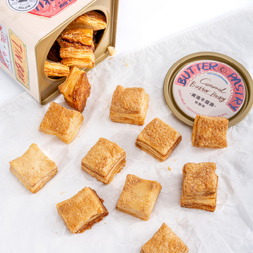 宿咕焦糖黄油千层酥高端饼干小零食休闲酥皮糕点下午茶点心小吃