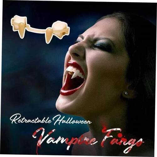 Halloween Retractable Fangs Masquerade Props Vampire Teeth