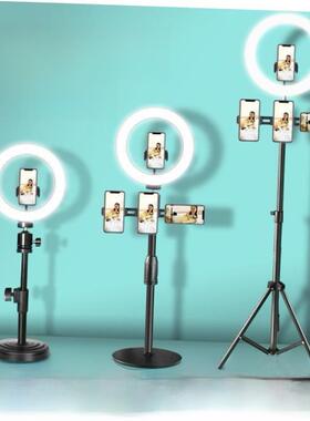 live streaming vlog ring led light desk stand tripod remote