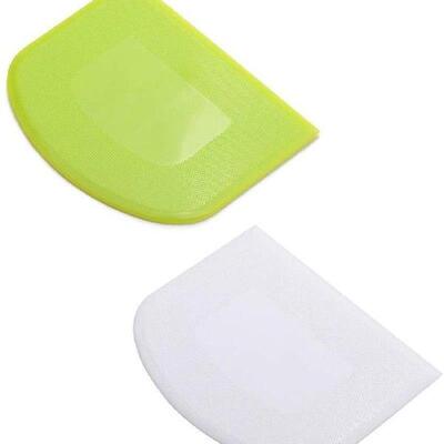 2 Pack Dough Scraper Food-safe Plastic Dough Cutter