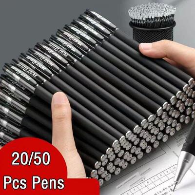20/50 Pcs Gel pens Set Black Blue Red Refill Gel School & of