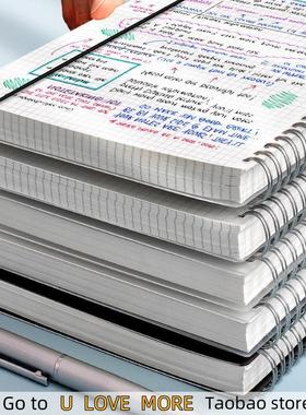 160 Pages Thickened Simple Notebook A5 Horizontal Grid Book