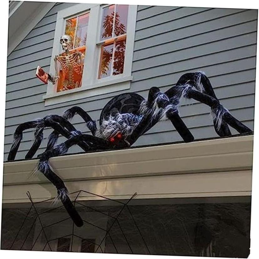 30cm/50cm/75cm/90cm Halloween Black Plush Spider Decoration