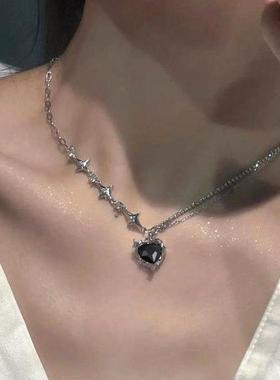necklace women Y2K项炼朋克 ins微镶锆石爱心星芒项炼necklace