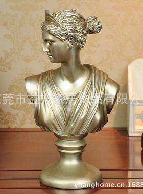 维纳斯雕像头仿古银树脂工艺品客厅书房新房手工摆件家居装饰品