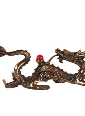 杨铜记 铜神龙戏珠摆件 十二生肖龙工艺品居家店铺装饰