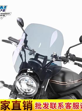 肌车狼 适用赛科龙RA401挡风玻璃风挡改装前挡风板钢化胶耐砸不烂