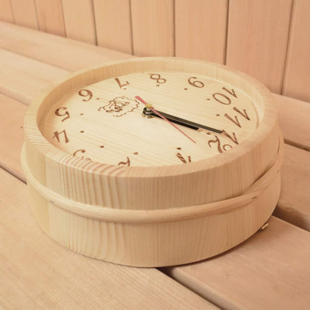 厂家直供 桑拿房汗蒸箱配件木钟 汗蒸房桑拿设备耐热耐潮木制钟表