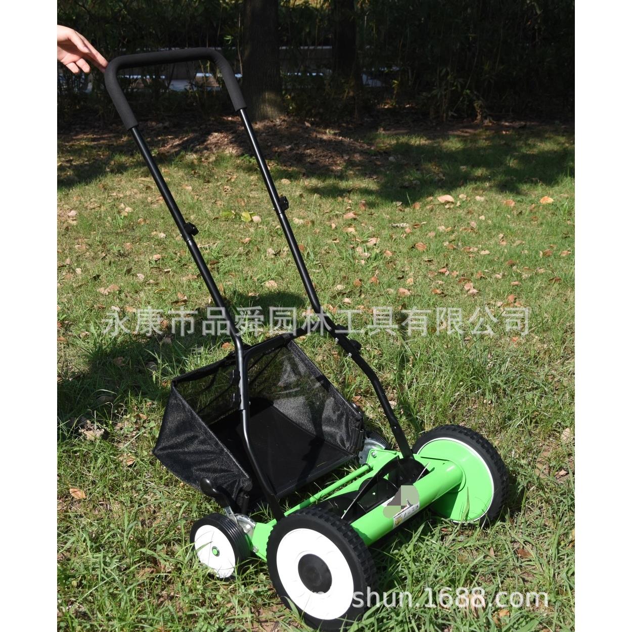 手推式割草机手推草坪机20寸四轮式无动力无引擎卷筒剪草机