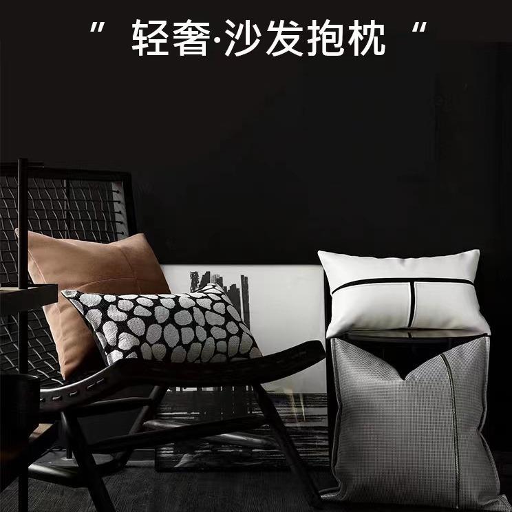 样板房抱枕轻奢简约现代软装沙发客厅靠垫方枕样板间酒店抱枕
