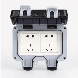 五孔双联插座防雨浴室户外防水插座盒 厂家直供防水开关插座盒MP2