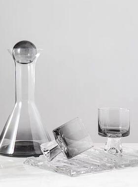 现代简约轻奢红酒醒酒具摆件客厅餐厅酒柜样板间醒酒器装饰品摆设