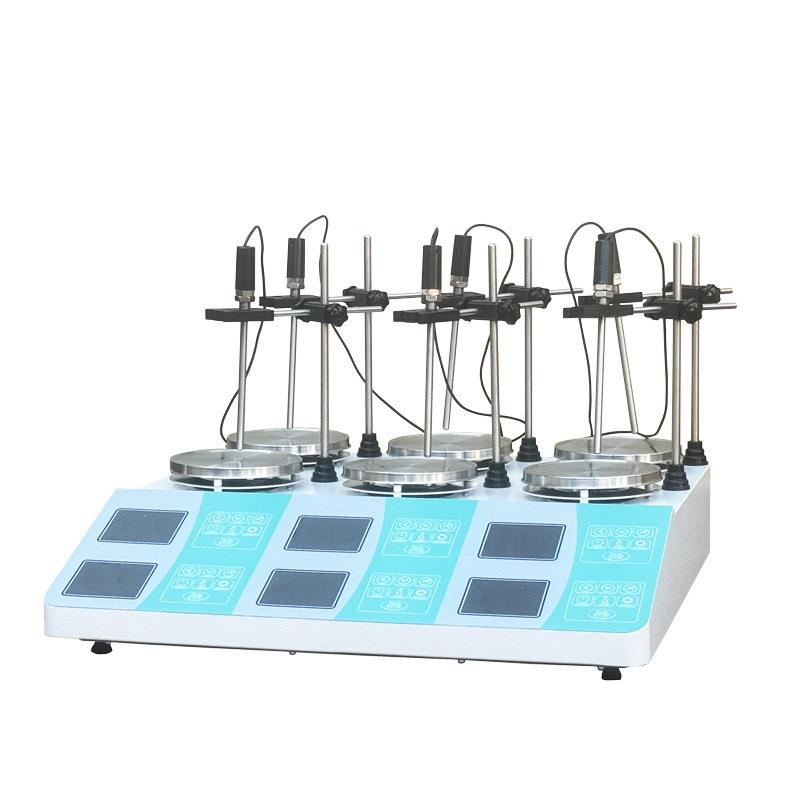 HJ-6AS六联多头恒速磁力搅拌器恒速恒温实验室转速显示厂家直销