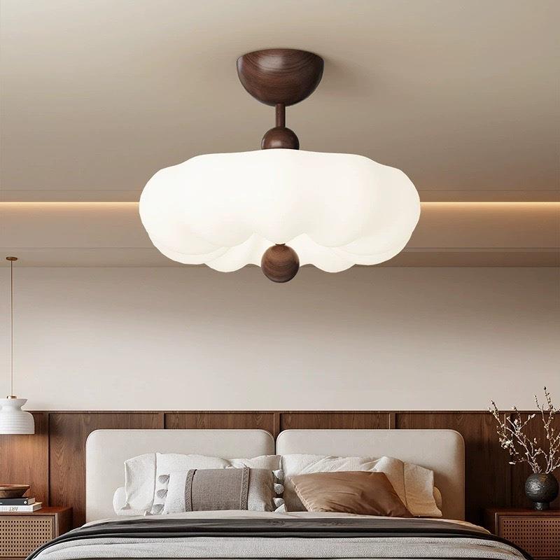 中古风复古卧室吸顶灯法式感甜甜圈半吸吊灯创意南洋风书房护眼灯